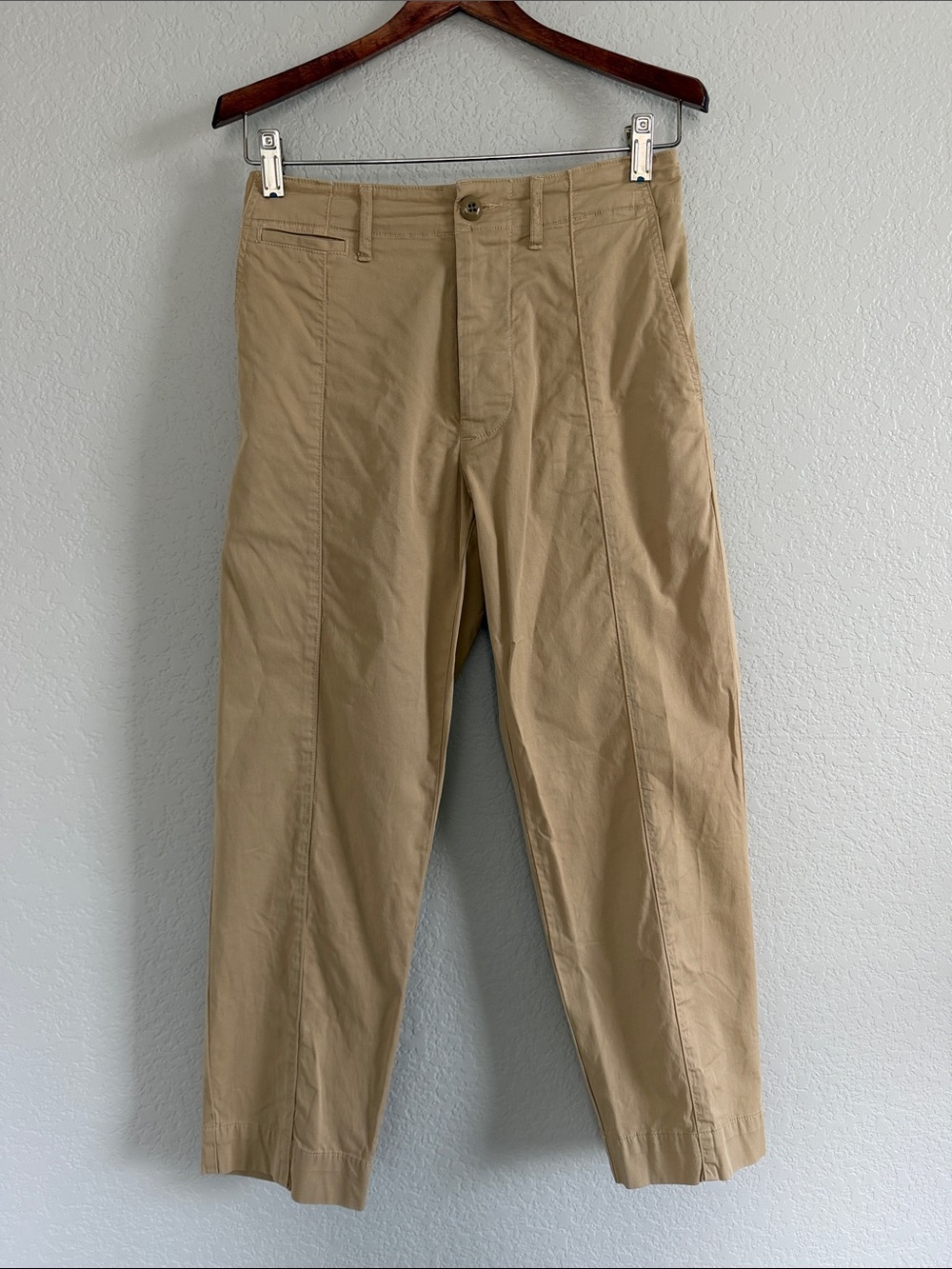 Alex Mill High Rise Cotton Twill Ankle Officer Trouser Pants. Size 0